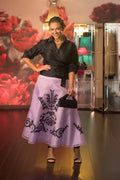 Pure Silk Lace Applique Skirt