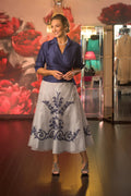 Pure Silk Lace Applique Skirt