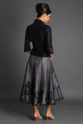 Pure Silk Lace Applique Skirt