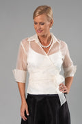 Pure Silk Organza Classic Wrap Shirt