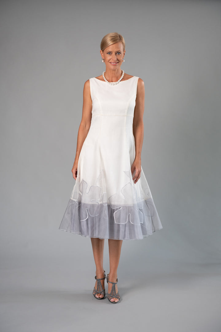 Larissa Dress - Ivory and Silver for the Understated Bride