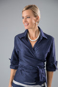 Pure Silk Classic Wrap Shirt