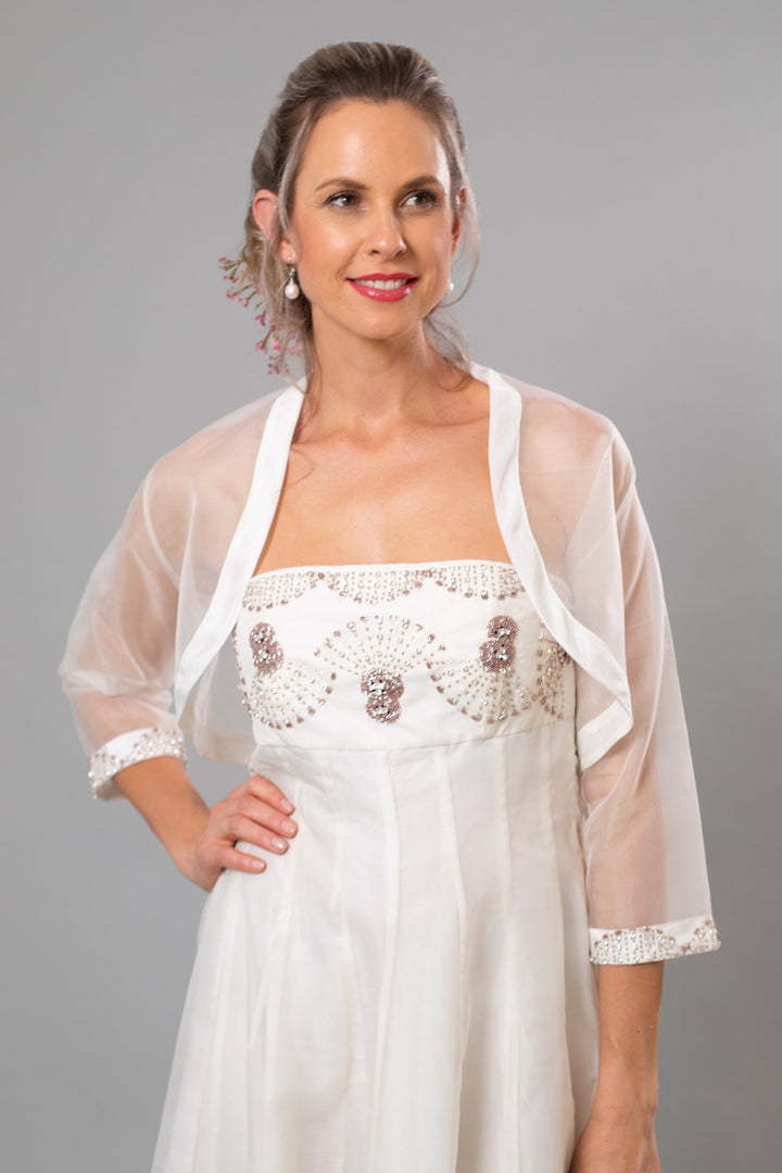 Arabesque Beaded Bolero - For the Understated Bride